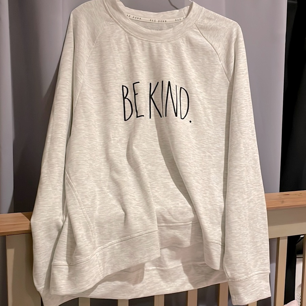 Rae Dunn NWOT Sweatshirt. Light grey. Fantastic condition.